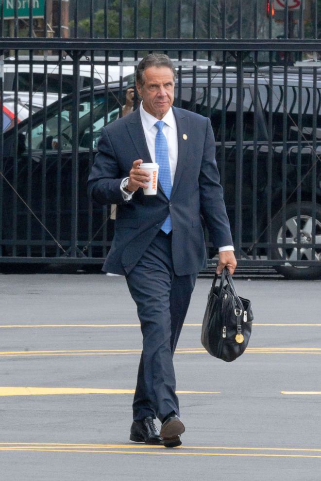 PHOTO: In this Aug. 10, 2021, file photo, New York Governor Andrew Cuomo is seen at the Eastside Heliport in New York.
