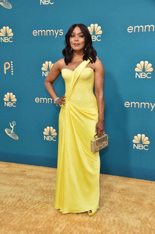 PHOTO: Angela Bassett arrives for the 74th Emmy Awards at the Microsoft Theater in Los Angeles, on Sept. 12, 2022.