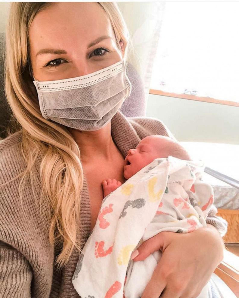 Angela Primachenko is seen here with baby Ava. She gave birth to Ava while she was in a medically induced coma fighting COVID-19. Both mom and baby are healthy and doing fine.