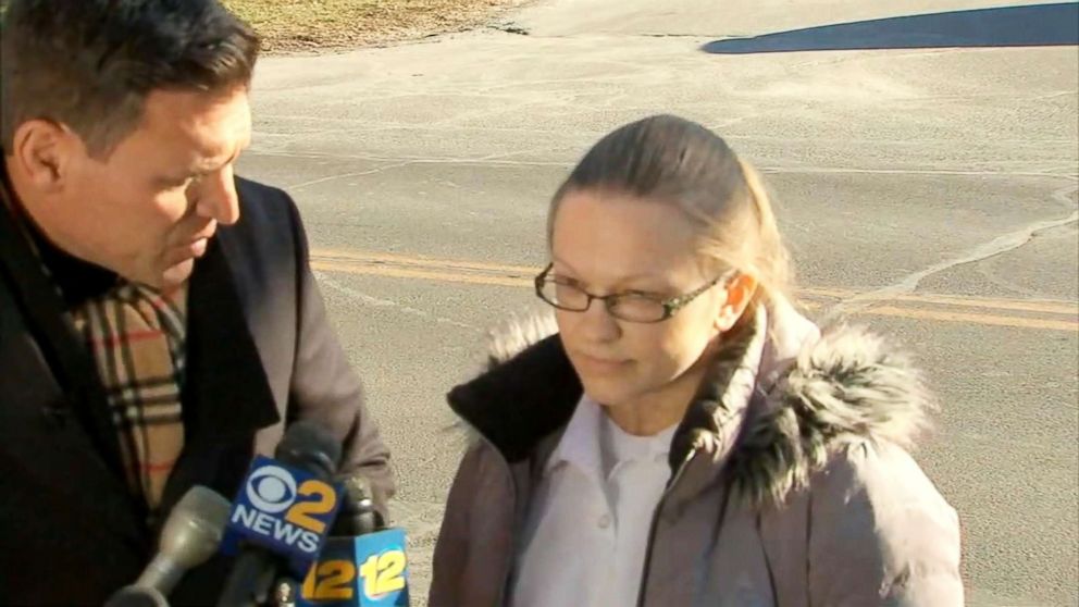 PHOTO: Angelika Graswald speaks to the press after her release from the Bedford Hills Correctional Facility in Westchester County, N.Y., Dec. 12, 2017.