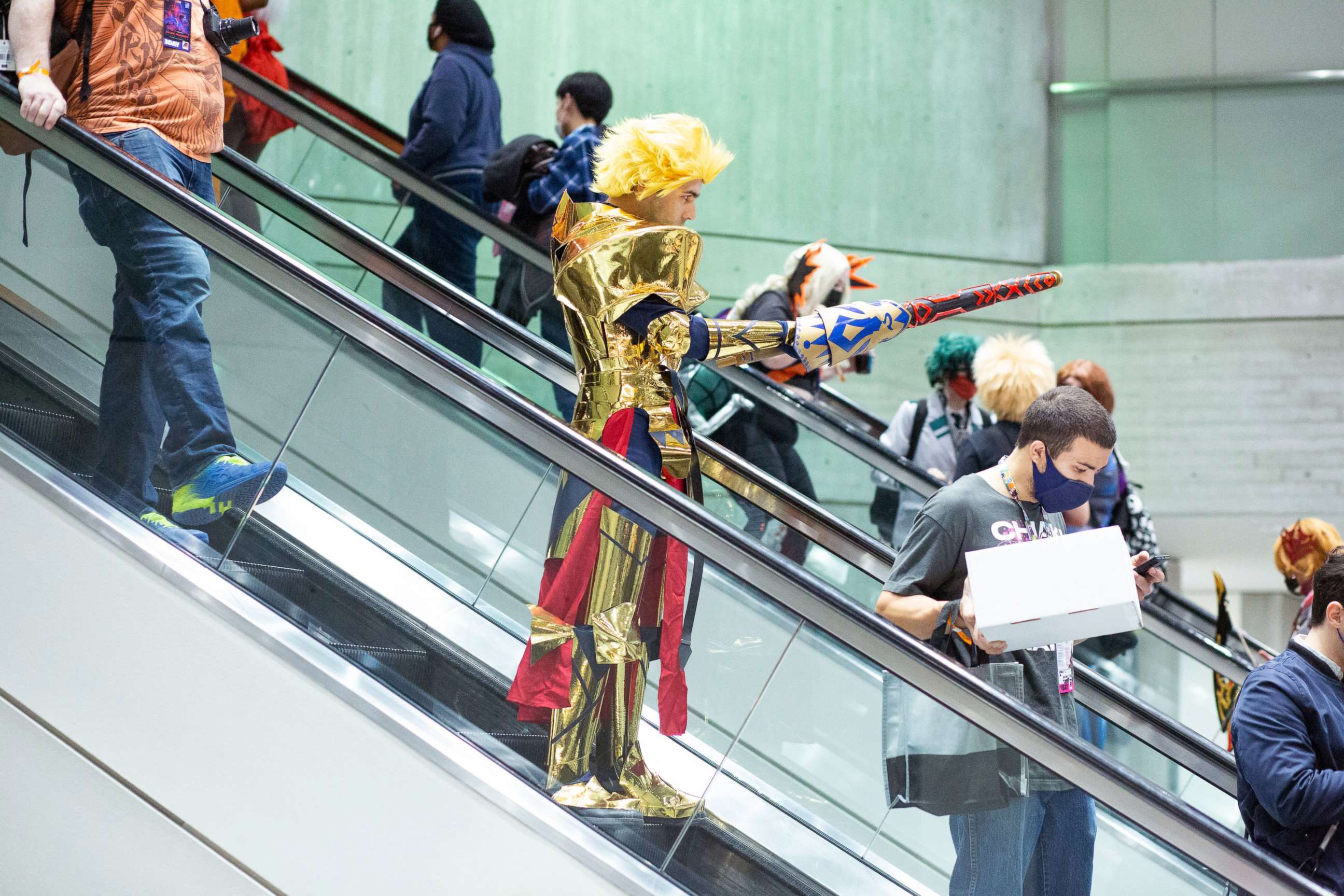 PHOTO: Costumed people attend Anime NYC at the Jacob K. Javits Convention Center in New York City on Nov. 20, 2021.