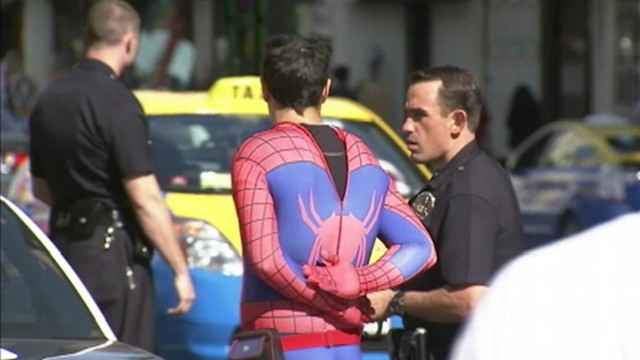 Video 'Spider-Man' Strikes in Hollywood Robbery - ABC News