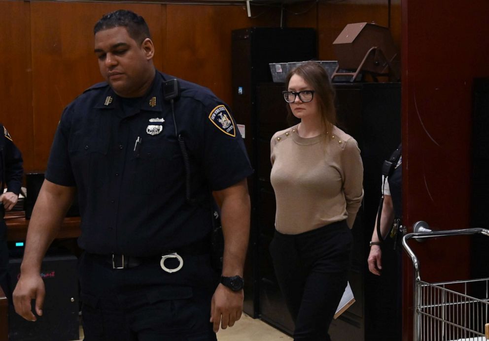PHOTO: Anna Sorokin better known as Anna Delvey, the 28-year-old German national, whose family moved there in 2007 from Russia, is seen in the courtroom during her trial at New York State Supreme Court in New York on April 11, 2019.