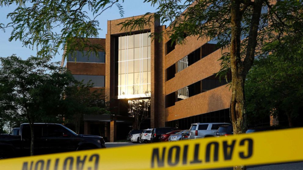 PHOTO: Crime scene tape surrounds a building housing The Capital Gazette newspaper's offices, June 29, 2018, in Annapolis, Md.