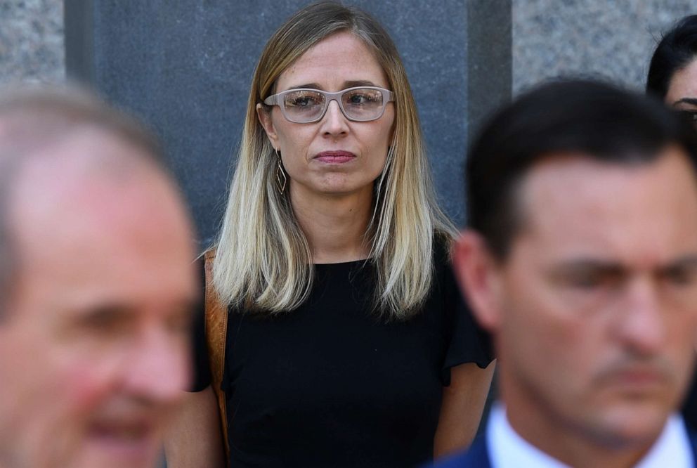 PHOTO: Lawyer David Boies, left, and  Brad Edwards, right, speak to the press along with alleged victim Annie Farmer after a bail hearing in financier Jeffrey Epstein's sex trafficking case on July 15, 2019 in New York.