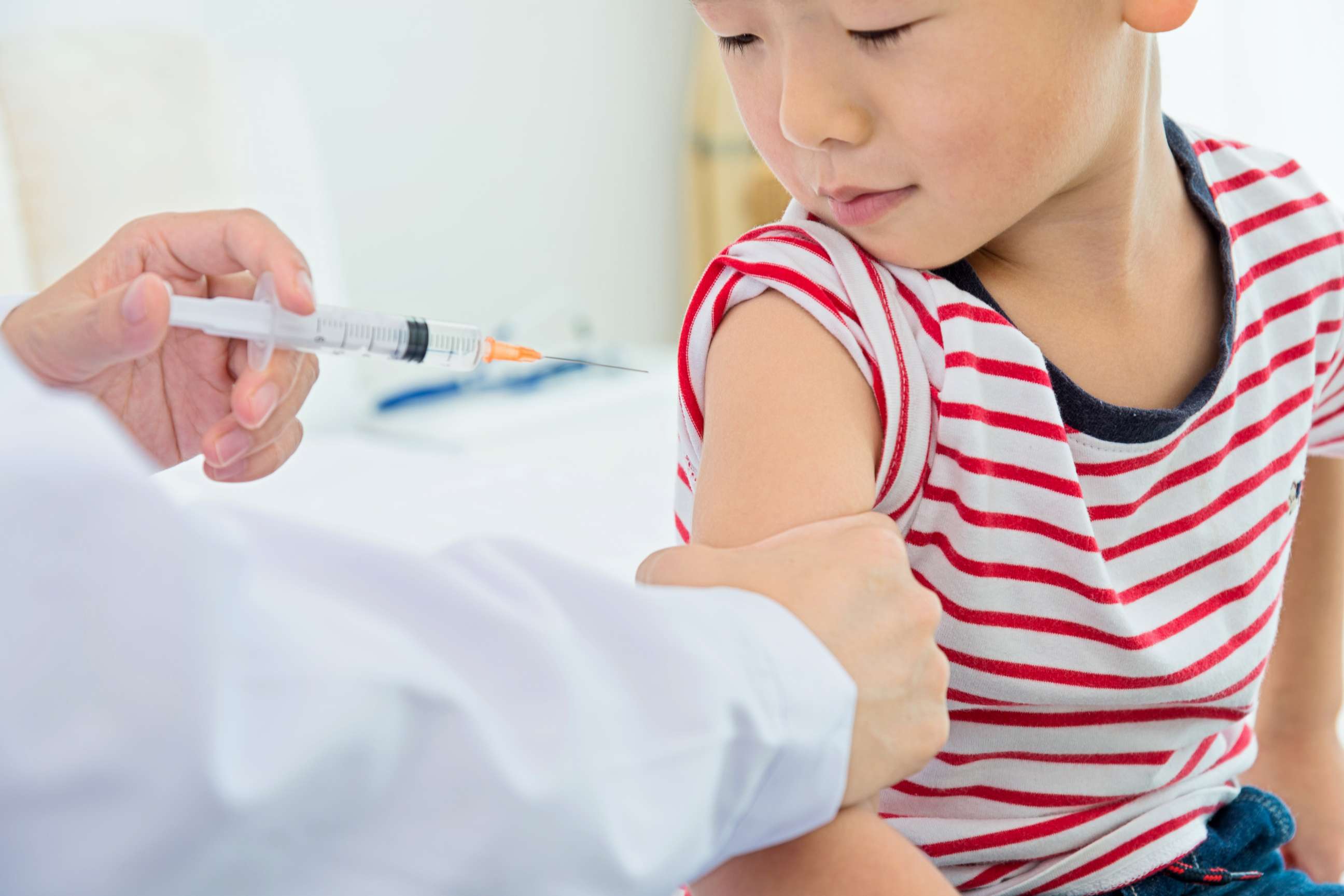 PHOTO: A boy receives vaccine injection in this undated stock photo.