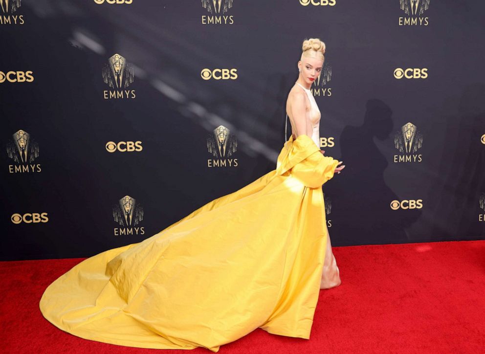 PHOTO: Anya Taylor-Joy arrives on the red carpet for the 73rd Annual Emmy Awards on Sept. 19, 2021, in Los Angeles.