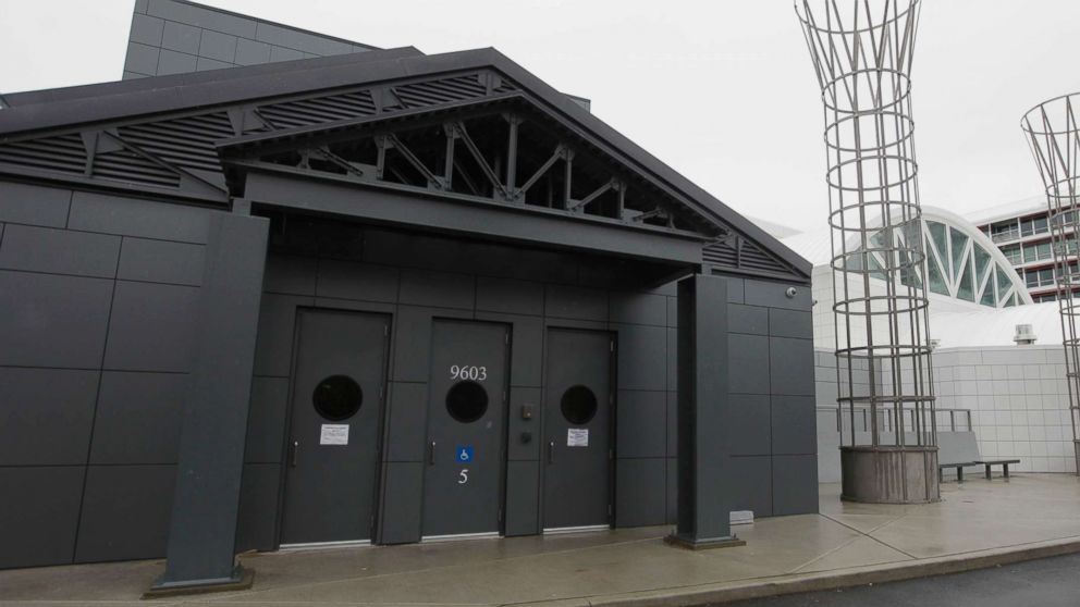 In this photo taken on Monday, April 13, 2009, the exterior of the new Illinois Holocaust Museum & Education Center in Skokie, Ill.