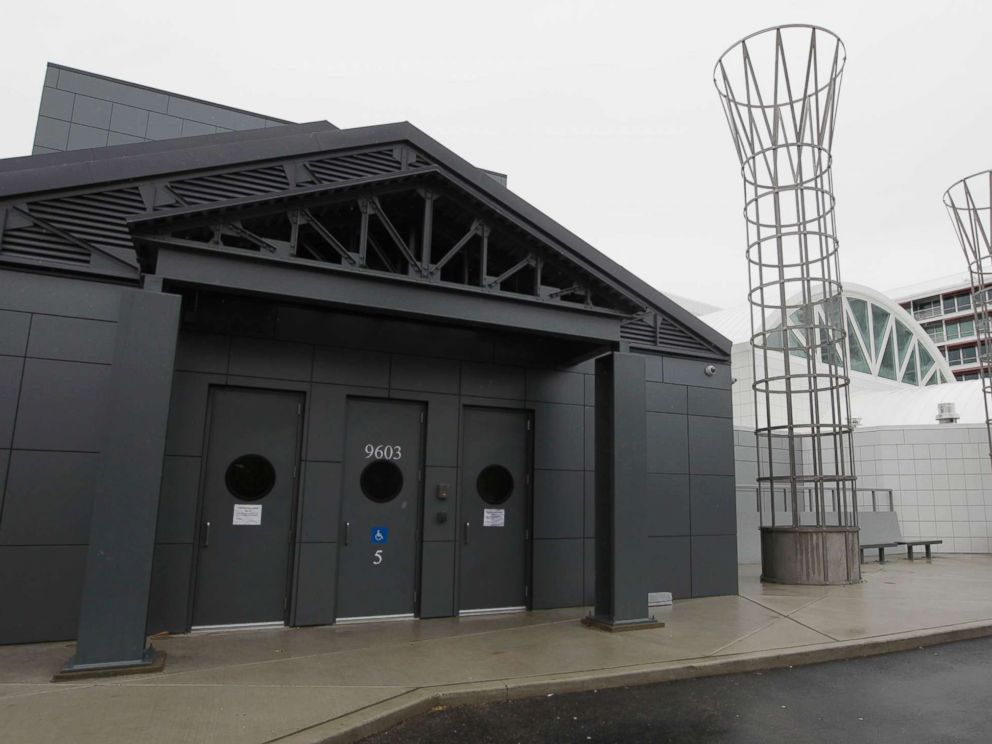In this photo taken on Monday, April 13, 2009, the exterior of the new Illinois Holocaust Museum & Education Center in Skokie, Ill.