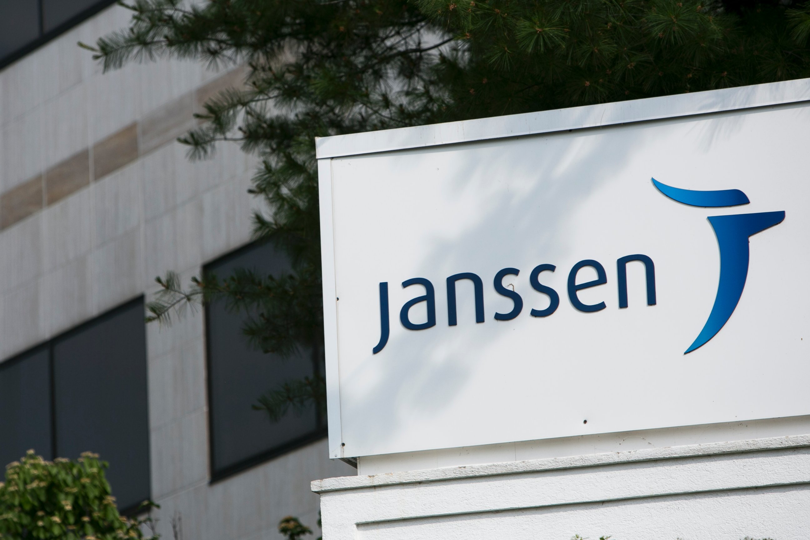 PHOTO: The sign outside of a facility occupied by Janssen Pharmaceuticals, a subsidiary of Johnson & Johnson, is seen in Somerville, N.J. on May 31, 2015.