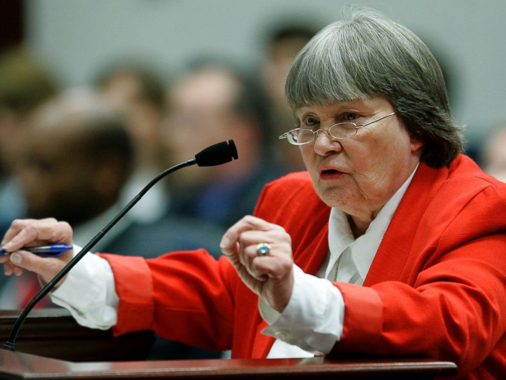 PHOTO: Marion Hammer, representing the National Rifle Association, speaks in favor of a gun bill during a meeting of the House environment and natural resources council, Wednesday, April 18, 2007, in Tallahassee, Fla.