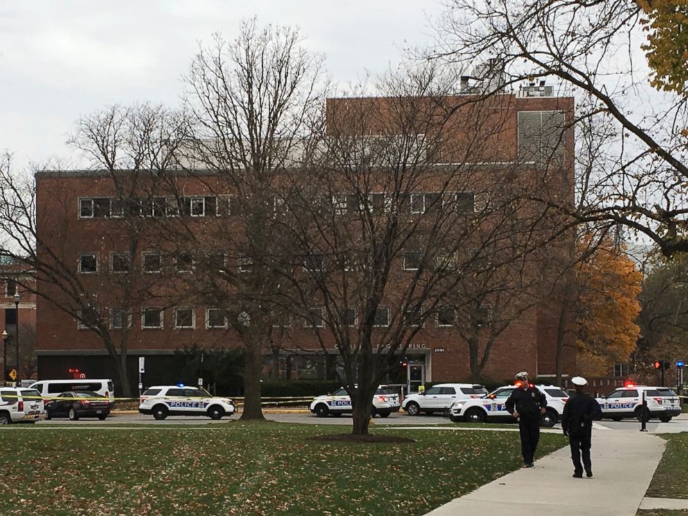PHOTO: Police respond to reports of an active shooter on campus at Ohio State University on Monday, Nov. 28, 2016, in Columbus, Ohio.