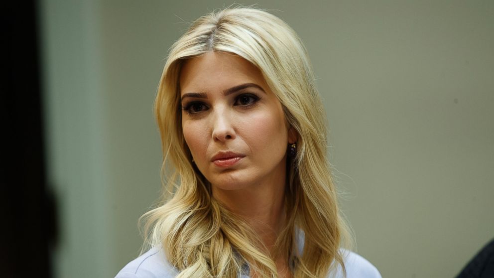 Ivanka Trump, the daughter of President Donald Trump, listens during a meeting between President Donald Trump and women small business owners in the Roosevelt Room of the White House, March 27, 2017. 