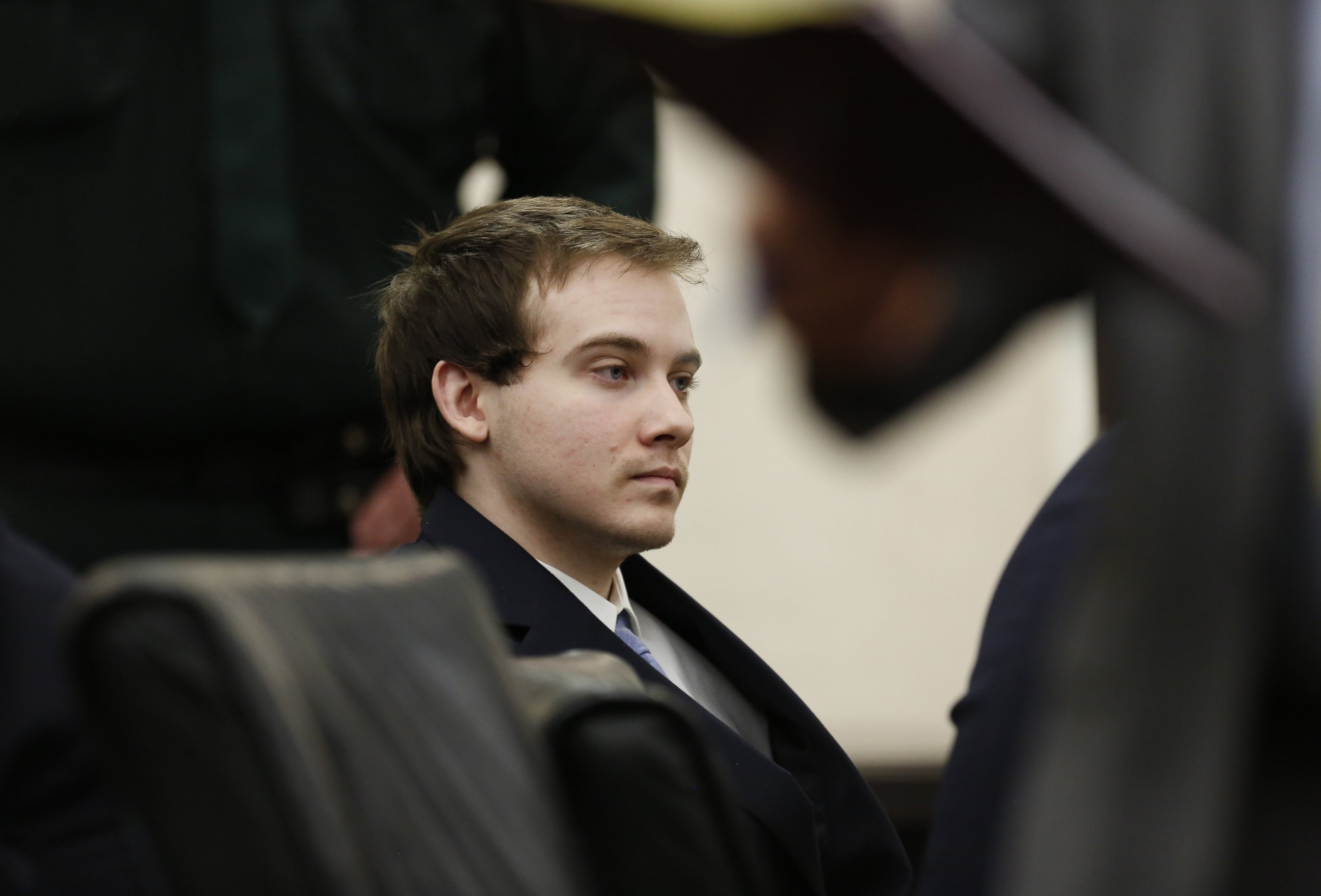 PHOTO: Pedro Bravo sits in a courtroom in the Alachua County Criminal Justice Center in Gainesville, Fla. for his murder trial, Aug. 5, 2014. 