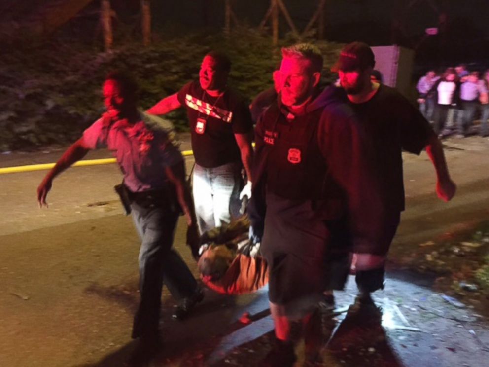 PHOTO: A passenger is carried following an Amtrak train crash Tuesday, May 12, 2015, near Philadelphia. Train 188 was traveling from Washington to New York City.