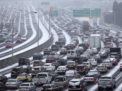 The Deep South Sees Rare Snowfall