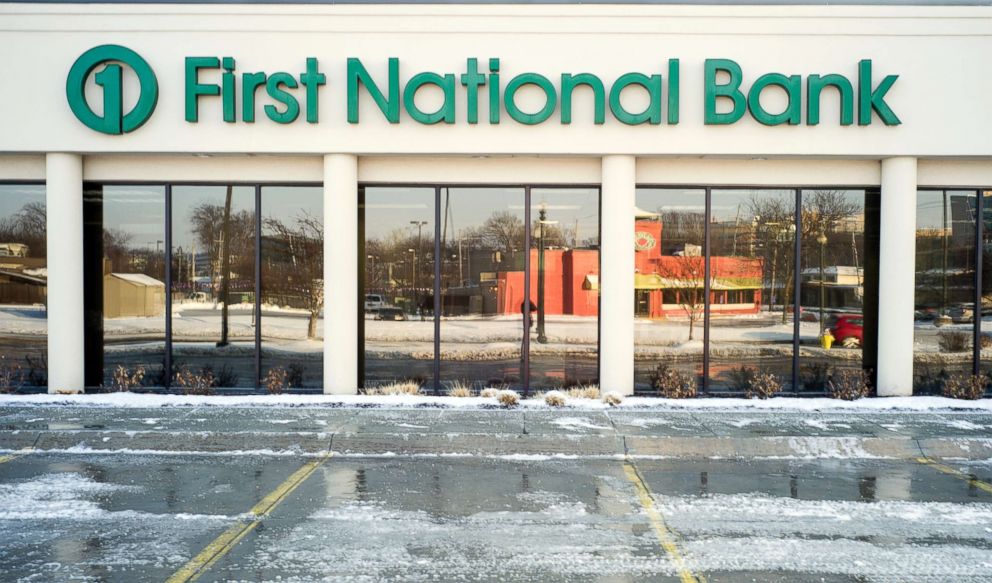 PHOTO: A First National Bank branch is seen in Omaha, Neb., Friday, Feb. 23, 2018. 