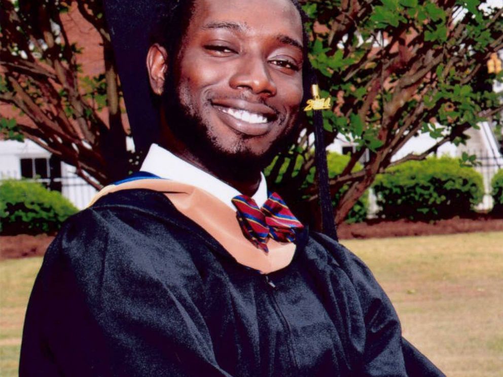 PHOTO: In this undated photo made available by Anita Brewer Dantzler shows Tywanza Sanders on the day of his graduation from Allen University in Columbia, South Carolina.