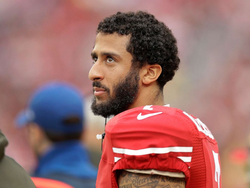 PHOTO: San Francisco 49ers quarterback Colin Kaepernick on the field during an NFL football game against the Atlanta Falcons in Santa Clara, California, Nov. 8, 2015.