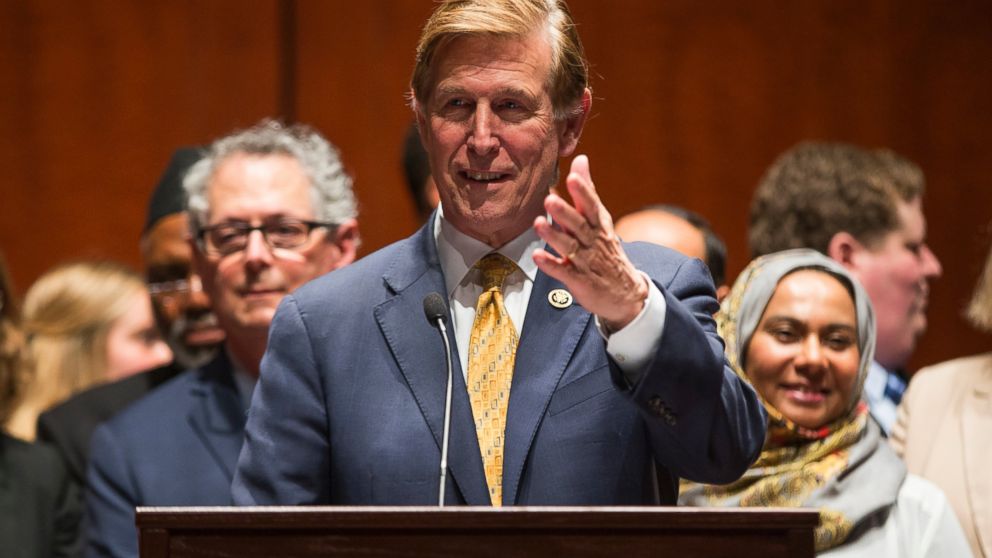 Rep. Don Beyer speaks during a news conference on Capitol Hill in Washington,  May 11, 2016, on the introduction of the Freedom of Religion Act.