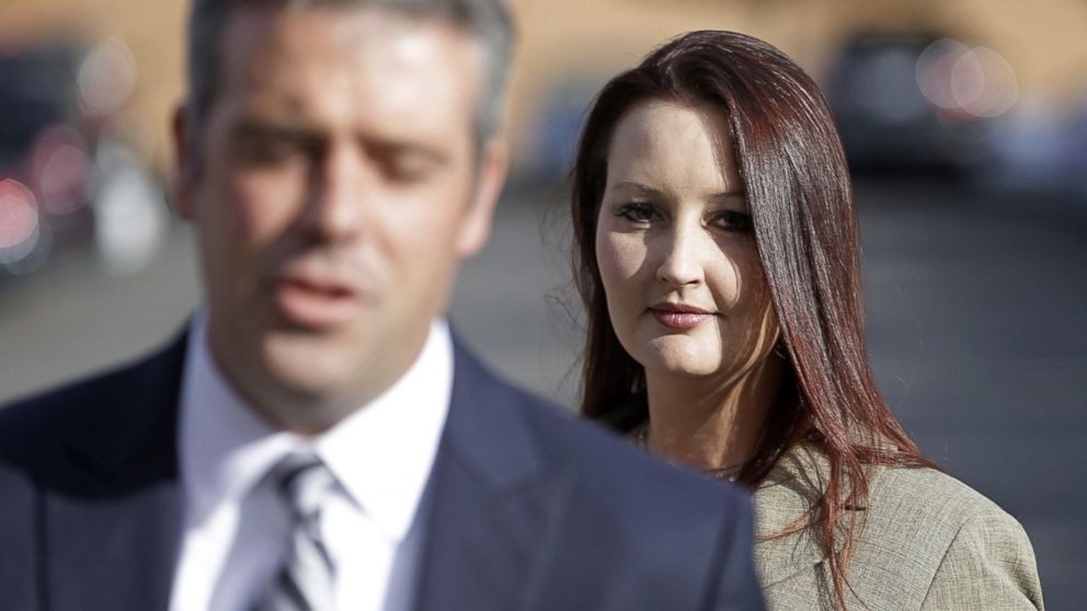 Gypsy Willis, the 37-year-old mistress of Martin MacNeill, arrives at court, Oct. 25, 2013, in Provo, Utah, to take a much-anticipated turn on the witness stand.