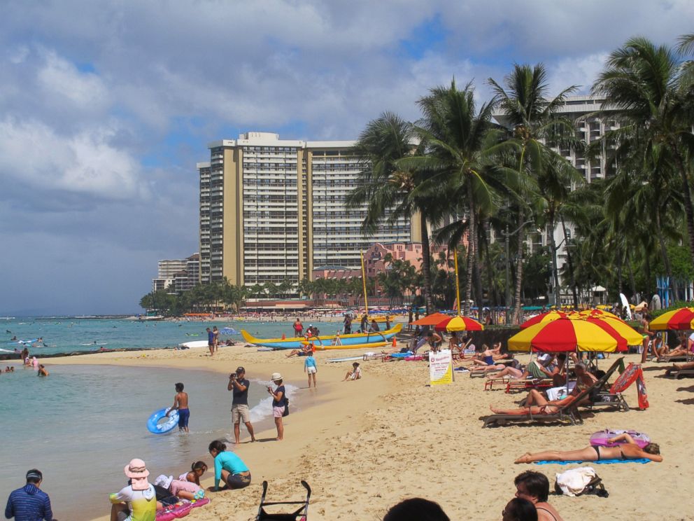 PHOTO: People lounge on Waikiki's beaches in Honolulu on Aug. 6, 2014. Hawaii residents prepared for what could be the first hurricane to hit the state in more than 20 years.