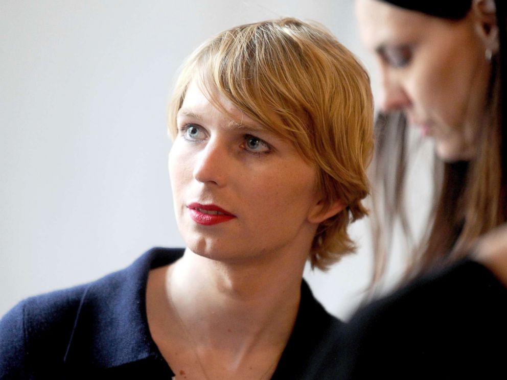 PHOTO: Chelsea Manning attends A Becoming Resemblance exhibition by Heather Dewey-Hagborg and Manning in New York City on August 2, 2017.