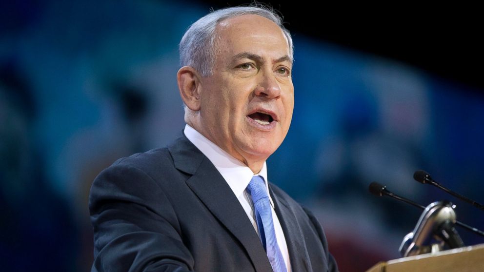 Israeli Prime Minister Benjamin Netanyahu speaks at the American Israel Public Affairs Committee (AIPAC) Policy Conference in Washington, March 2, 2015.