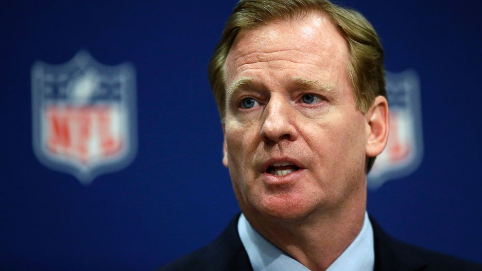 PHOTO: NFL Commissioner Roger Goodell speaks at a news conference at the NFL's spring meeting in Atlanta, Ga. on May 20, 2014.