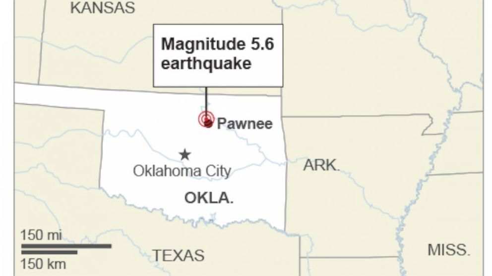 Map locates Pawnee in Oklahoma.