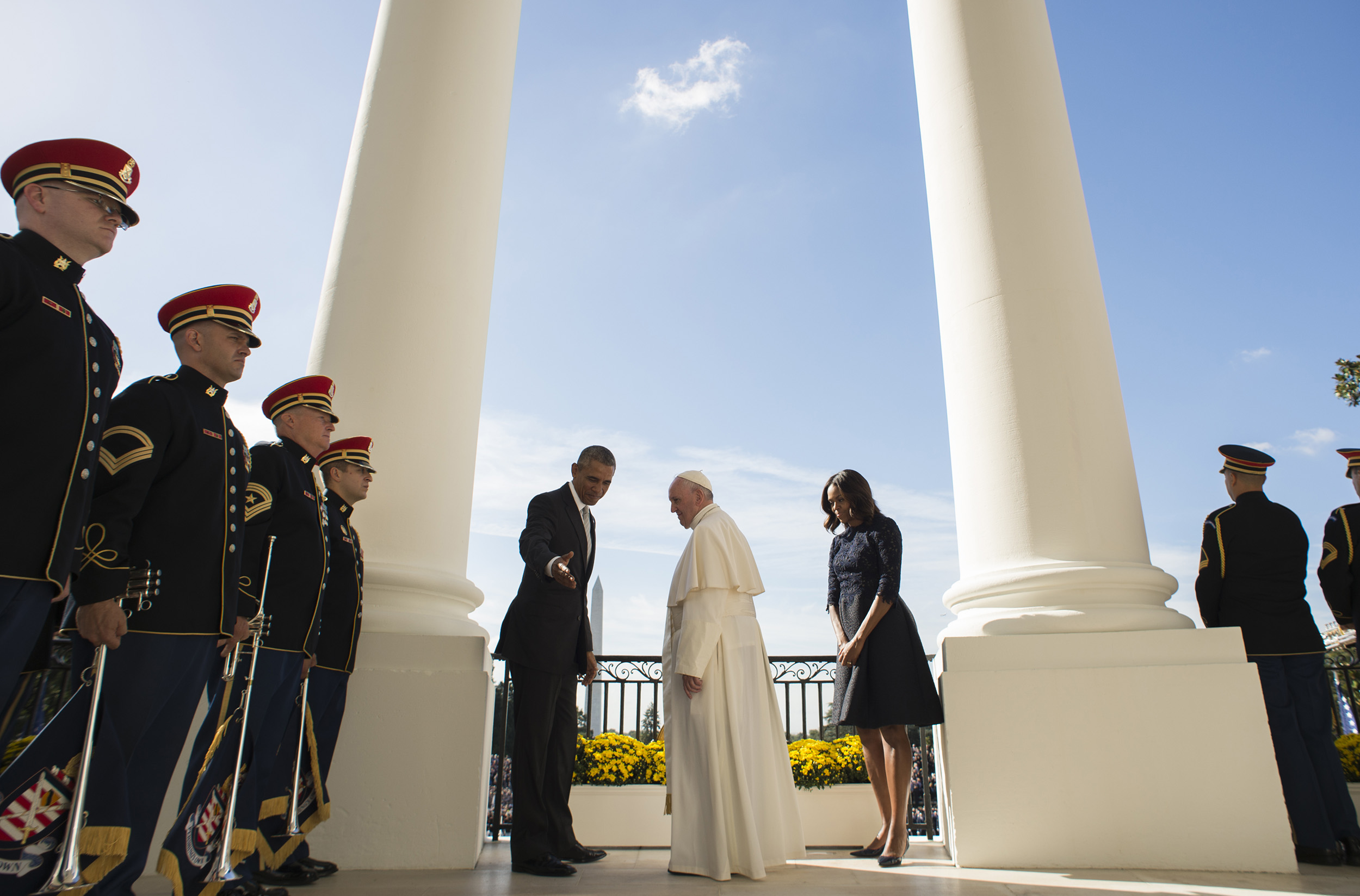 PHOTO: In this photo provided by L'Osservatore Romano, President Barack Obama meets with Pope Francis at the White House in Washington, Sept. 23, 2015. 