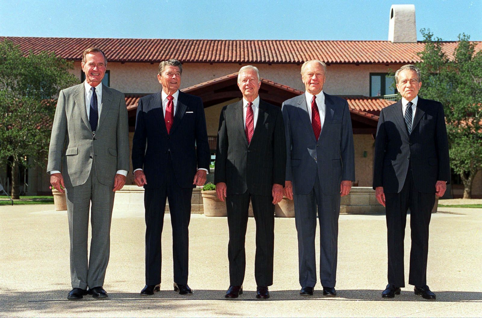 Five U.S. presidents gather for Ronald Reagan Presidential Library