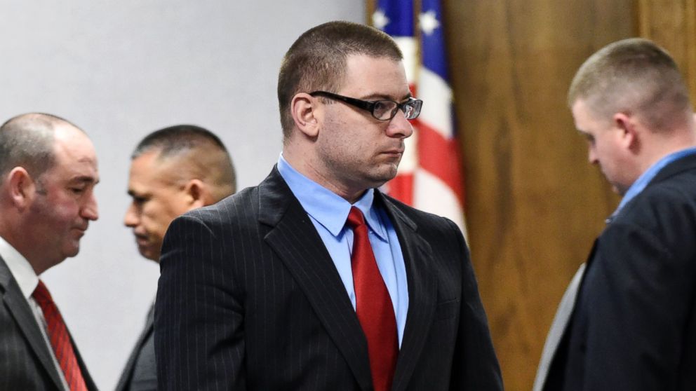 Former Marine Cpl. Eddie Ray Routh stands during his capital murder trial in Stephenville, Texas on Feb. 24, 2015.