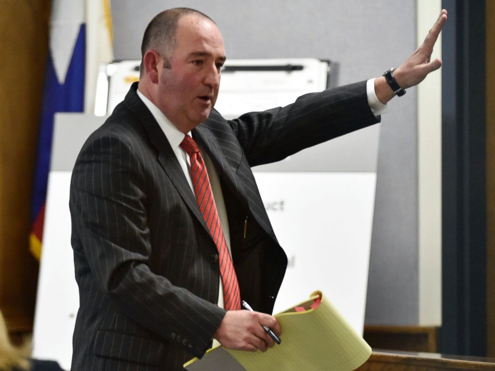 PHOTO: Defense attorney R. Shay Isham speaks to the jury during closing arguments in the capital murder trial of former Marine Cpl. Eddie Ray Routh in Stephenville, Texas on Feb. 24, 2015.