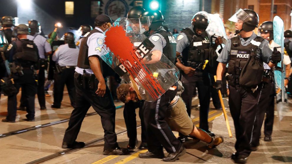 Demonstrators Turn Out For A 2nd Night To Protest St. Louis Ex-cop's ...