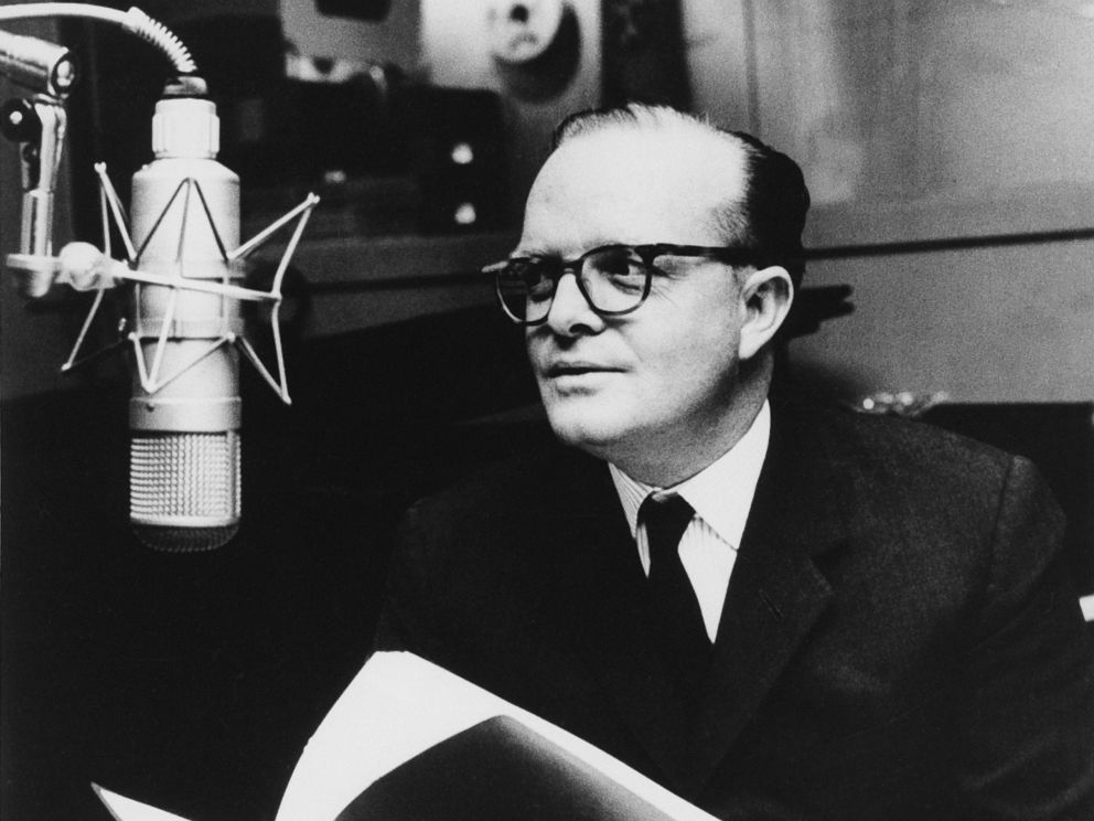 PHOTO: This 1966 file photo shows author Truman Capote in a studio recording the narration for his film adaptation of his short story, A Christmas Memory, in New York.