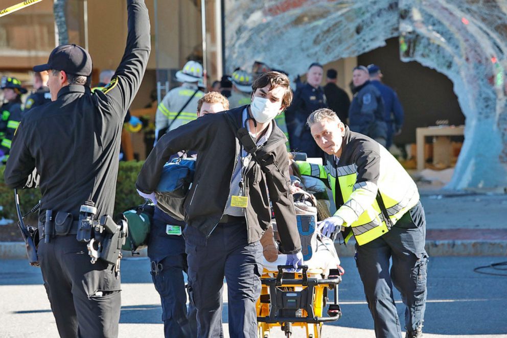 PHOTO: An SUV crashed into the Apple store in Hingham, Mass., Nov.  21, 2022.