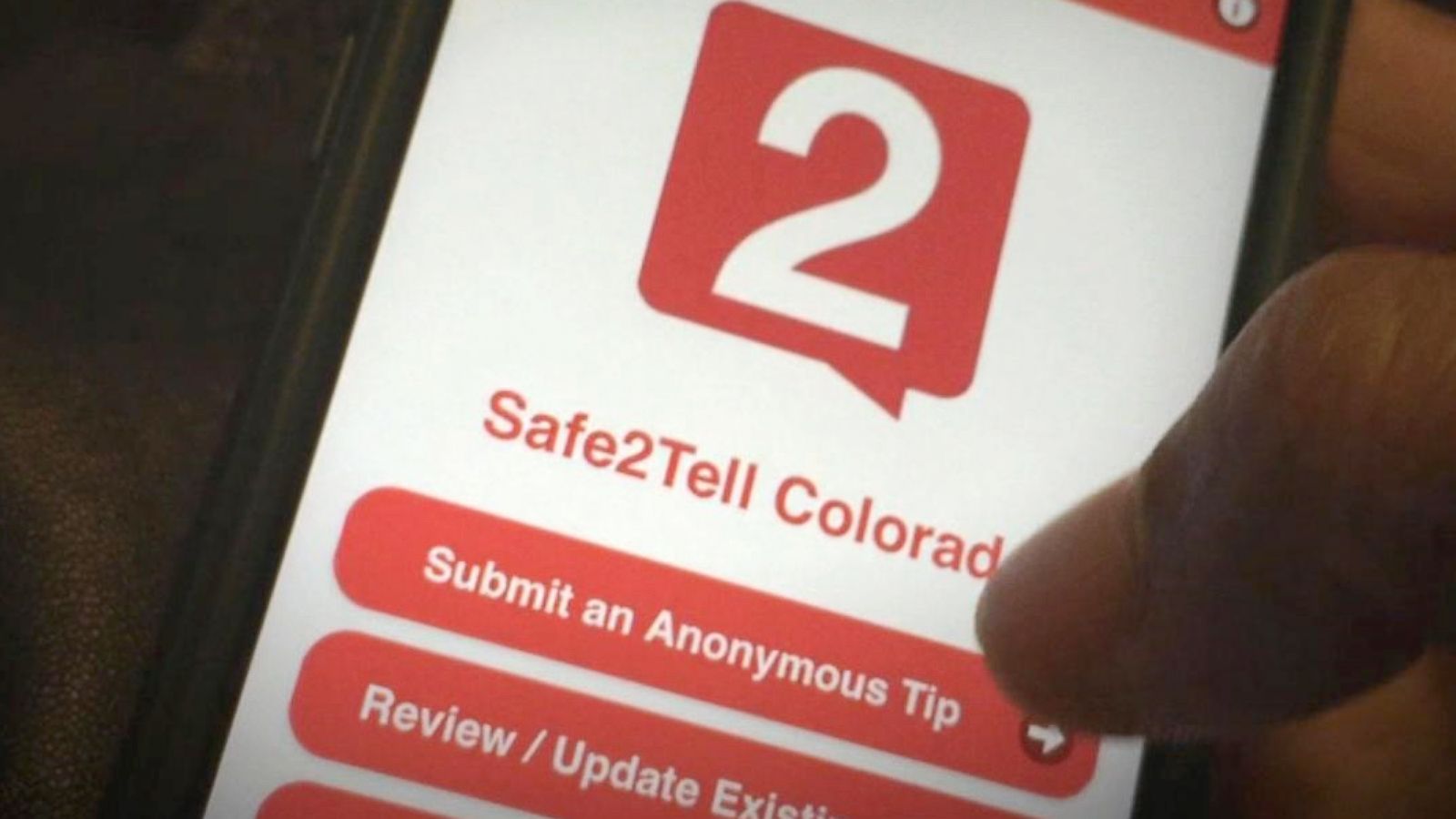 PHOTO: The anonymous reporting app "Safe 2 Tell" is currently used in Colorado schools.