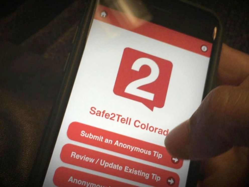 PHOTO: The anonymous reporting app Safe 2 Tell is currently used in Colorado schools.