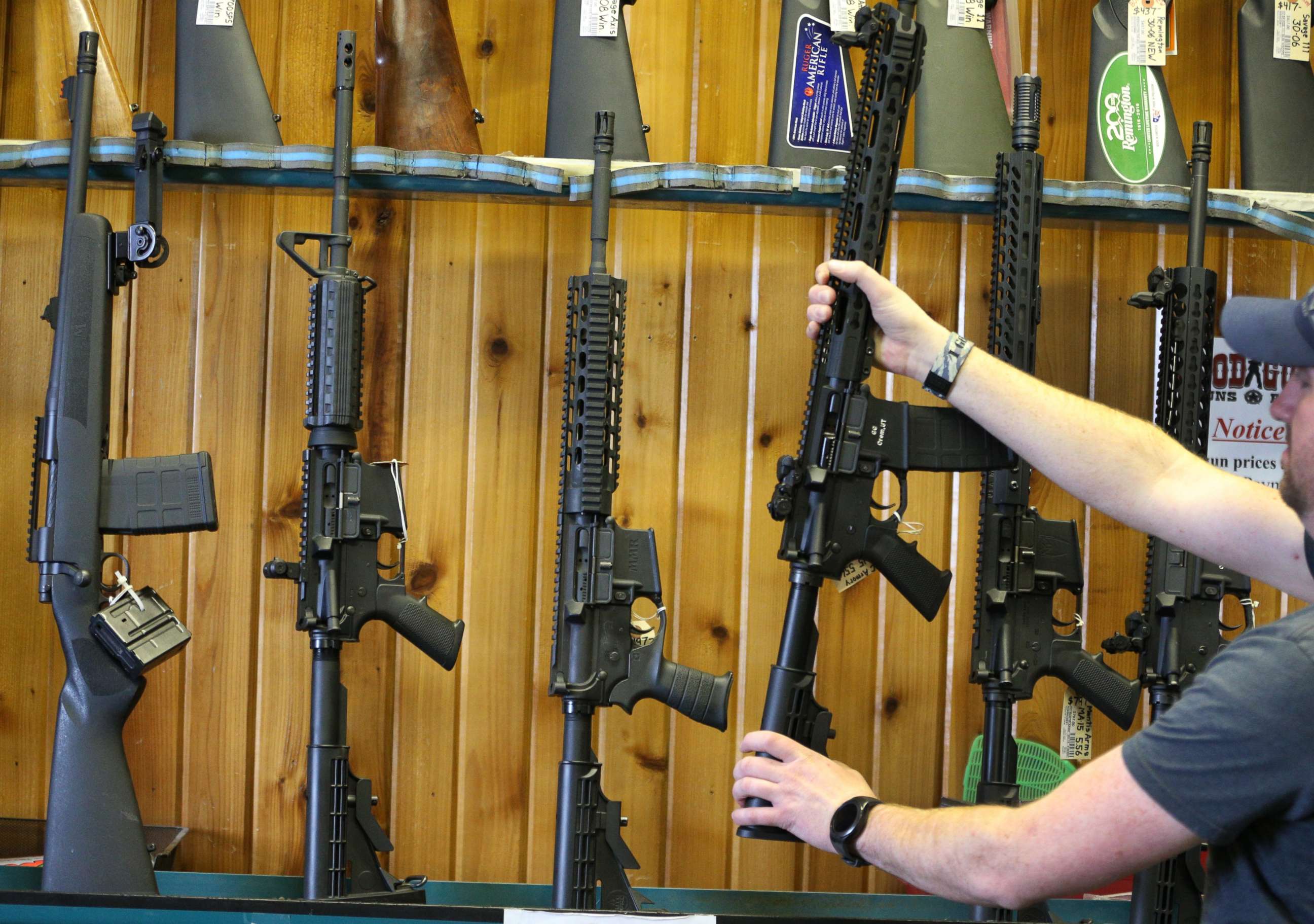 PHOTO:Semi-automatic AR-15's are for sale in this undated file photo.