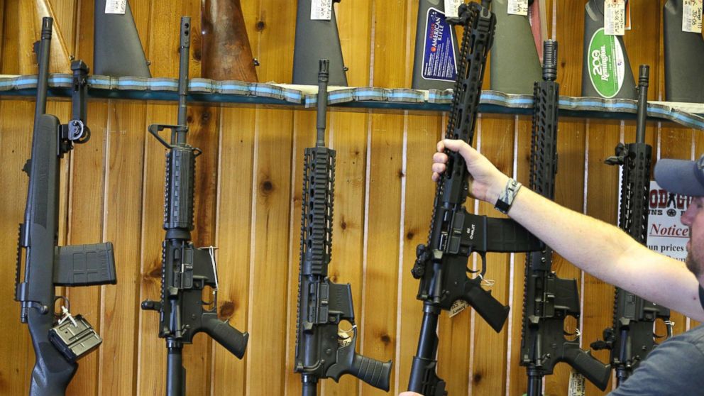 Semi-automatic AR-15's are for sale in this undated file photo.