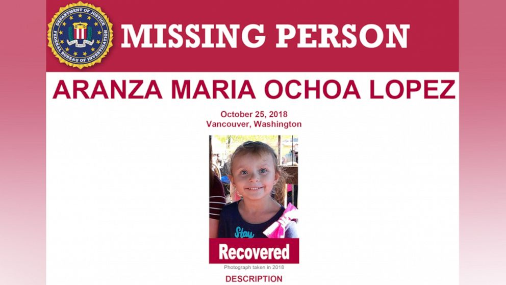 PHOTO: Aranza Maria Ochoa Lopez, who had been missing since 2018, was recently found in Mexico, the FBI said.