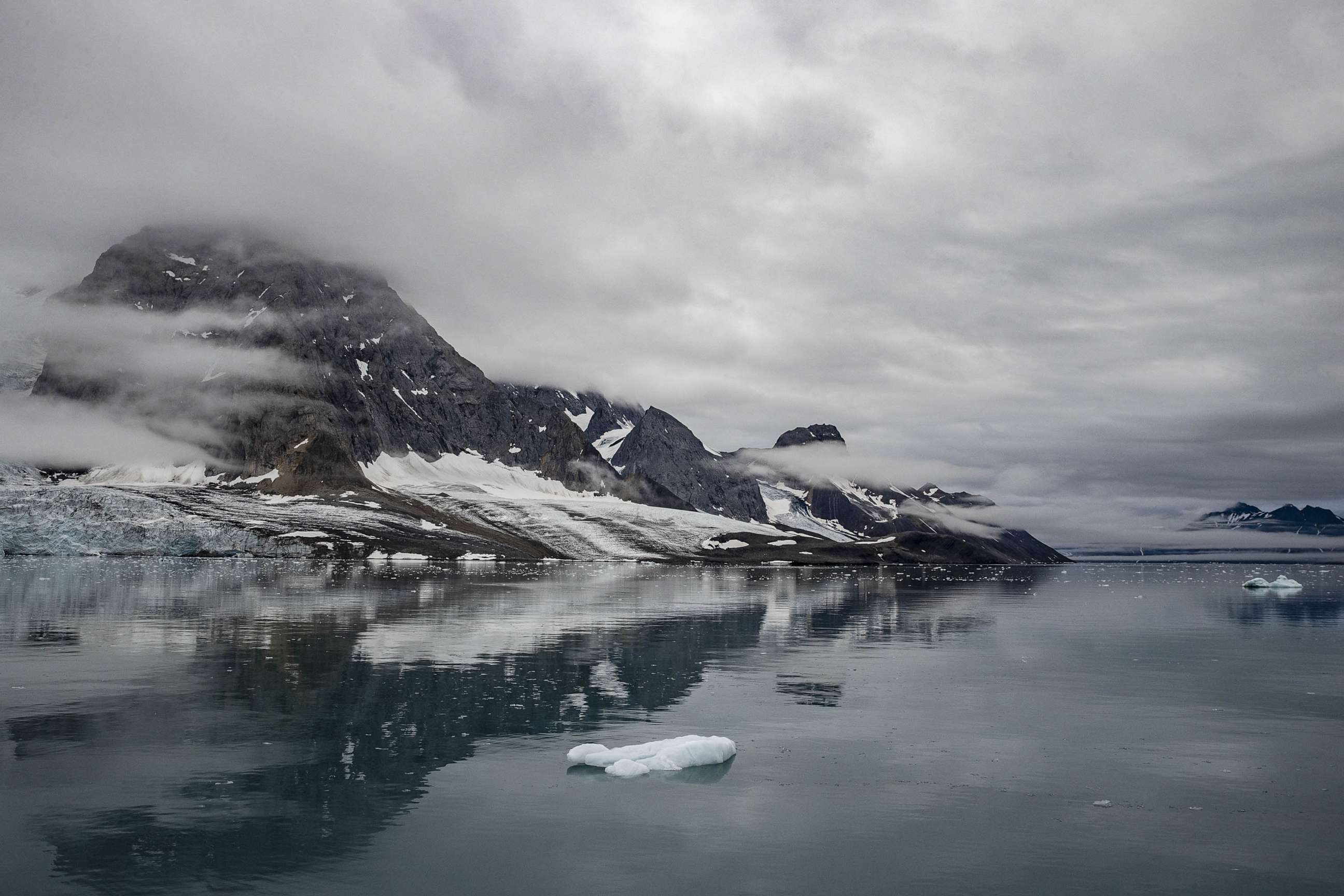 PHOTO: FILE - A view of fiords as they melt due to climate change near Svalbard Islands, in the Arctic Ocean in Norway, July 19, 2022.