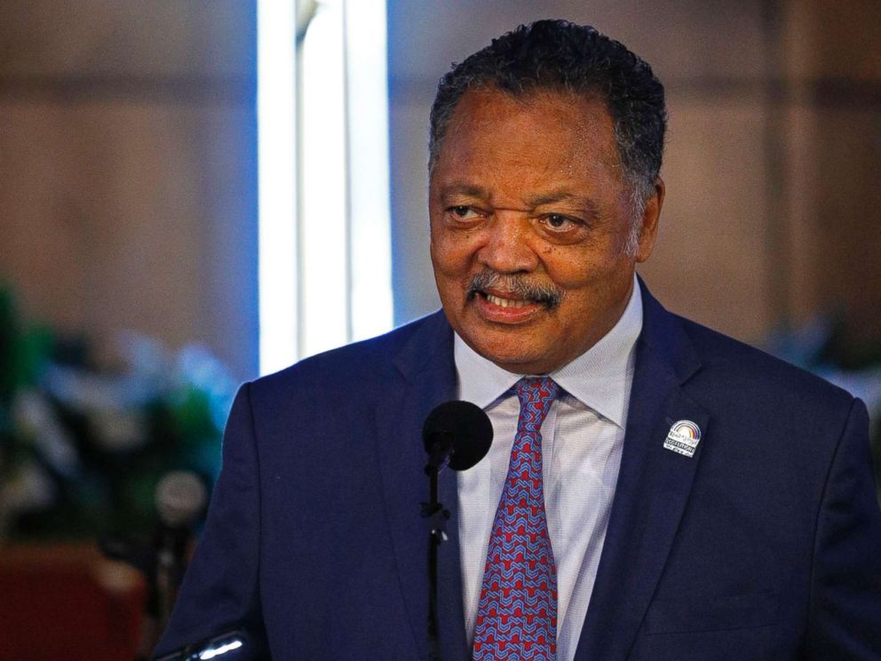 PHOTO: Rev. Jesse Jackson speaks at New Bethel Baptist Church, the church where Aretha Franklins late father Rev. C.L. Franklin was a minister and where she began her singing career, on Aug. 19, 2018 in Detroit.