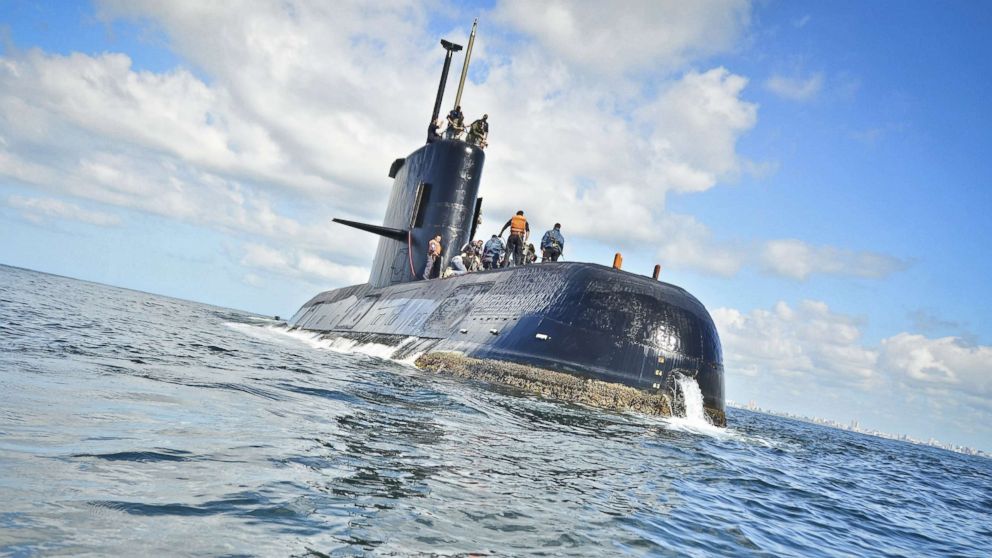 PHOTO: This undated handout photo made available by the Argentine Navy on Nov. 17, 2017, shows the ARA San Juan submarine.