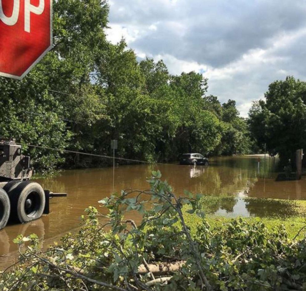 PHOTO: The Harding family's home was flooded by Hurricane Harvey in August. 