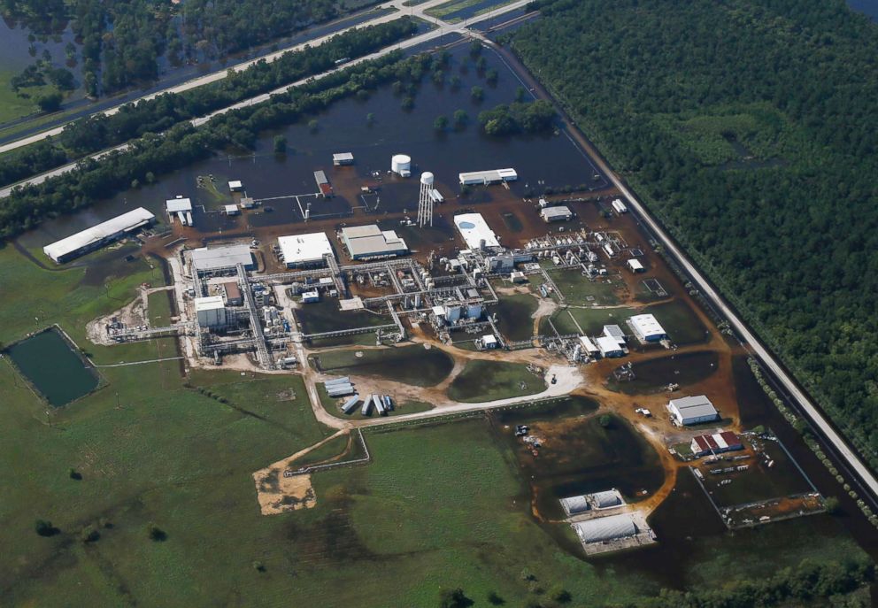 PHOTO: A flooded chemical plant owned by the Arkema Group is pictured after reports of fire at the facility in Crosby, Texas, Aug. 31, 2017.