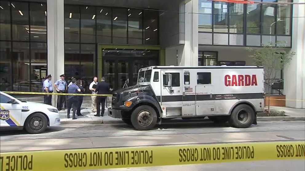 PHOTO: Philadelphia police and the FBI are looking for three men who attempted to rob an armored car making a delivery to a bank on Thursday, Aug. 1, 2019.