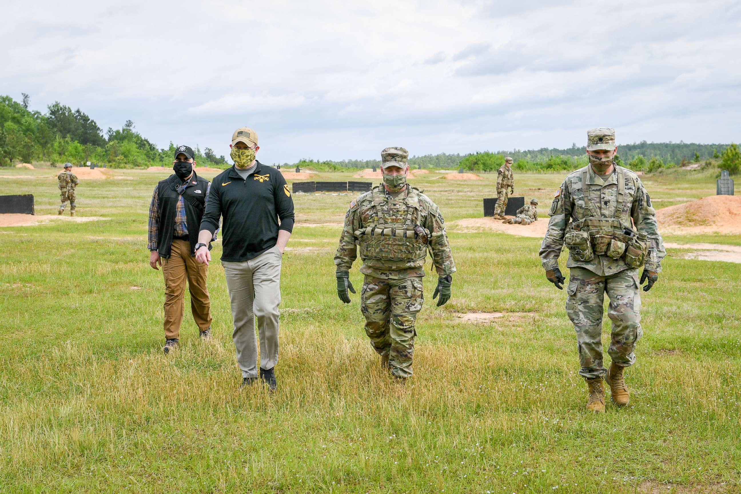 PHOTO: Secretary of the Army Ryan McCarthy visits a range on Fort Benning, Ga., April. 29, 2020.