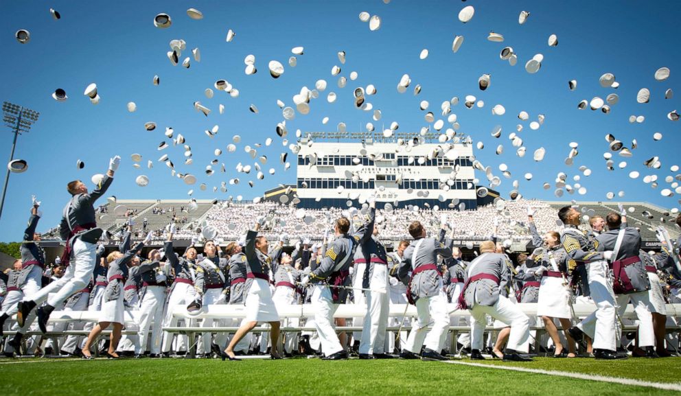 PHOTO: In this file photo nearly 1,000 cadets from the Class of 2015 graduated and commissioned during their graduation ceremony at Michie Stadium at West Point, May 23, 2015.